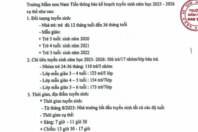 THÔNG BÁO TUYỂN SINH